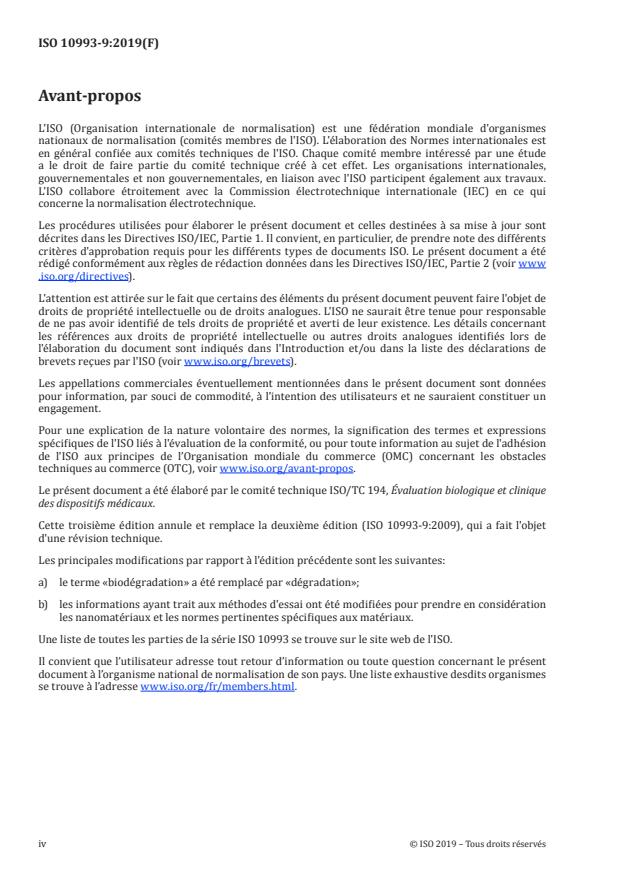 ISO 10993-9:2019 ISO 10993-9:2019 - Évaluation biologique des dispositifs médicaux - Page 4 preview