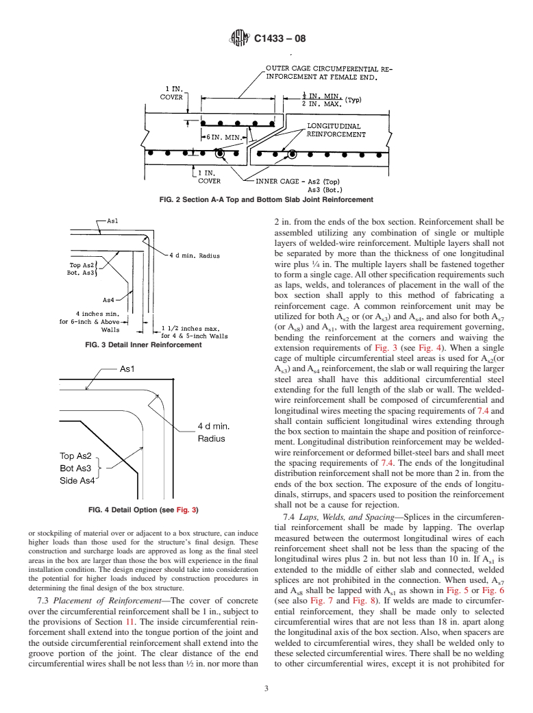 ASTM C1433-08 - Standard Specification for Precast Reinforced Concrete Monolithic Box Sections for Culverts, Storm Drains, and Sewers