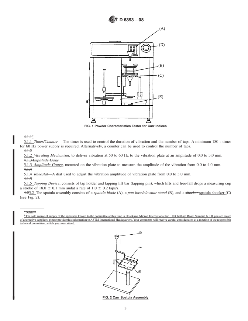 REDLINE ASTM D6393-08 - Standard Test Method for Bulk Solids Characterization by Carr Indices