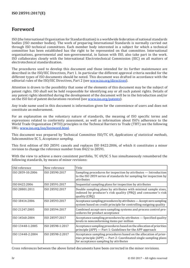 ISO 28591:2017 ISO 28591:2017 - Sequential sampling plans for inspection by attributes - Page 4 preview