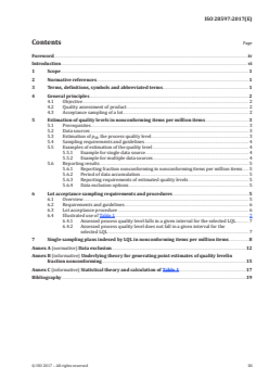ISO 28597:2017 - Acceptance sampling procedures by attributes — Specified quality levels in nonconforming items per million
Released:23. 10. 2017 - Page 3 preview