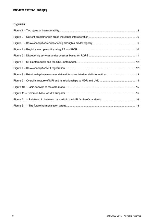 ISO/IEC 19763-1:2015 ISO/IEC 19763-1:2015 - Information technology -- Metamodel framework for interoperability (MFI) - Page 4 preview