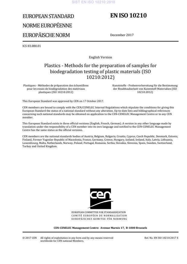 EN ISO 10210:2018