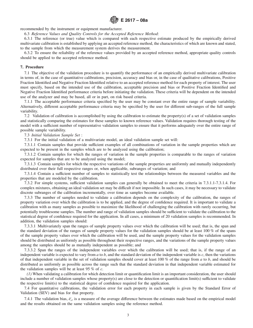 REDLINE ASTM E2617-08a - Standard Practice for Validation of Empirically Derived Multivariate Calibrations