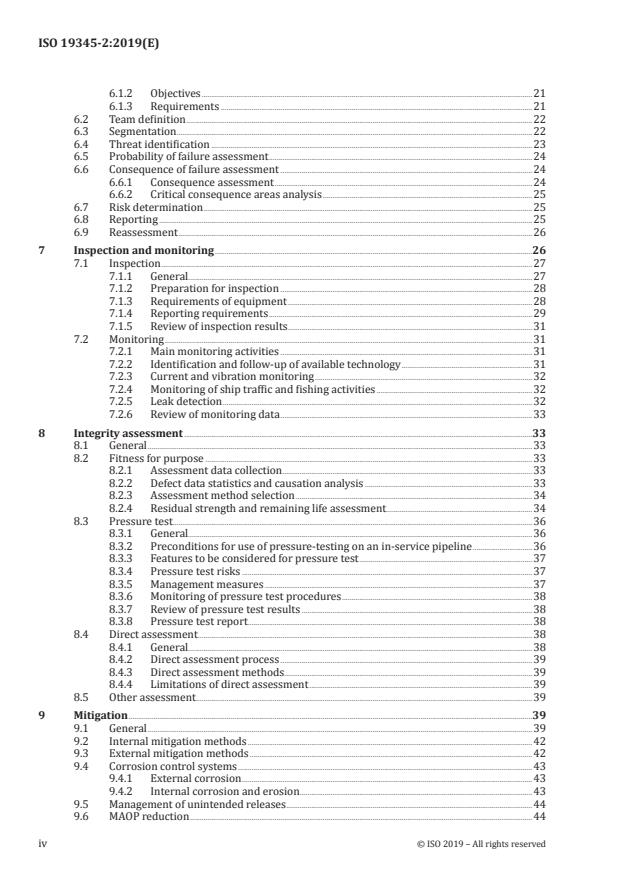 ISO 19345-2:2019 ISO 19345-2:2019 - Petroleum and natural gas industry -- Pipeline transportation systems -- Pipeline integrity management specification - Page 4 preview
