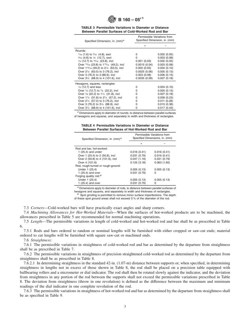 REDLINE ASTM B160-05e1 - Standard Specification for  Nickel Rod and Bar