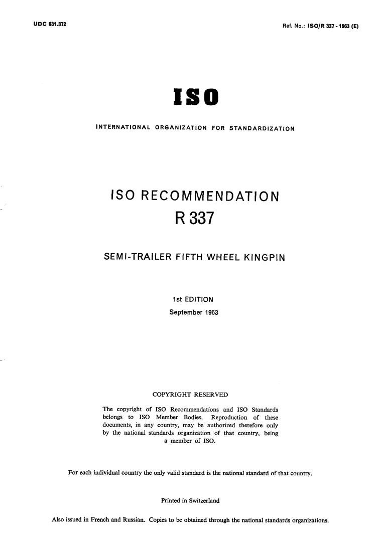 ISO/R 337:1963 - Title missing - Legacy paper document
Released:1/1/1963