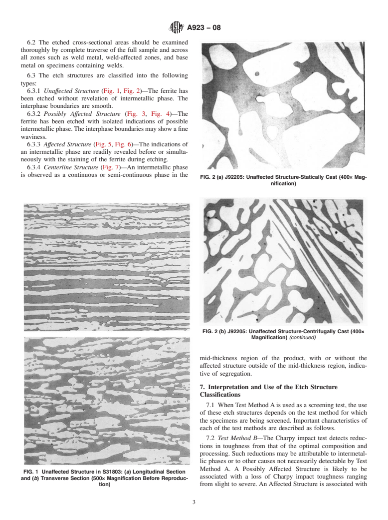 ASTM A923-08 - Standard Test Methods for Detecting Detrimental Intermetallic Phase in Duplex Austenitic/Ferritic Stainless Steels