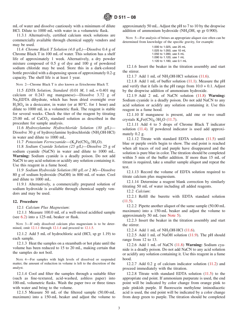 ASTM D511-08 - Standard Test Methods for Calcium and Magnesium In Water