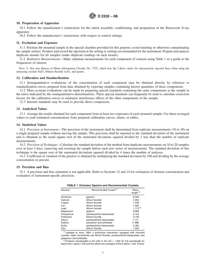 REDLINE ASTM D2332-08 - Standard Practice for  Analysis of Water-Formed Deposits by Wavelength-Dispersive X-Ray Fluorescence