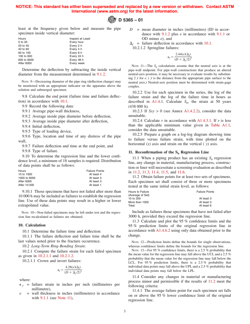 ASTM D5365-01 - Standard Test Method for Long-Term Ring-Bending Strain of "Fiberglass" (Glass-Fiber-Reinforced Thermosetting-Resin) Pipe