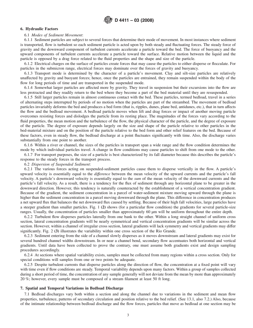 REDLINE ASTM D4411-03(2008) - Standard Guide for Sampling Fluvial Sediment in Motion