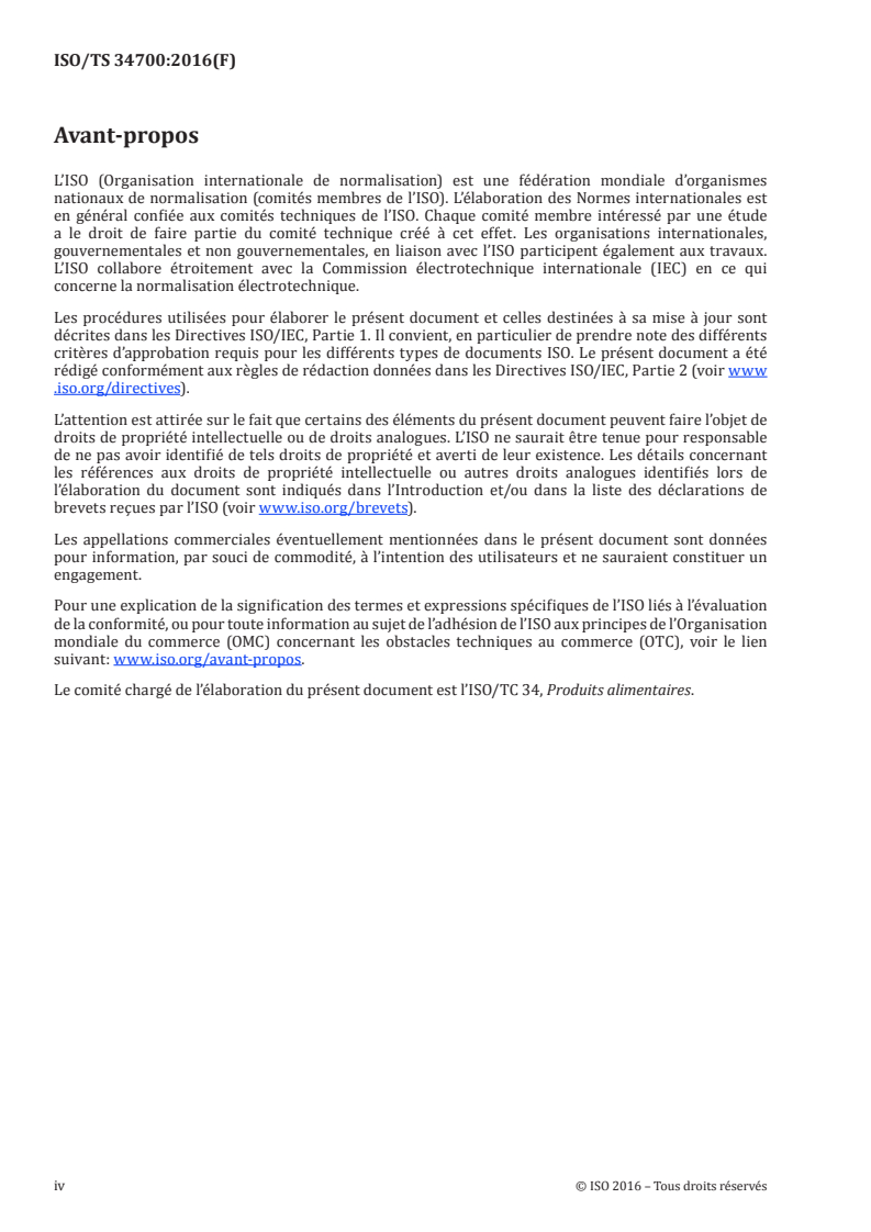 SIST-TS ISO/TS 34700:2017 ISO/TS 34700:2016 - Gestion du bien-être animal — Exigences générales et orientations pour les organisations des filières alimentaires
Released:8/16/2017 - Page 4 preview