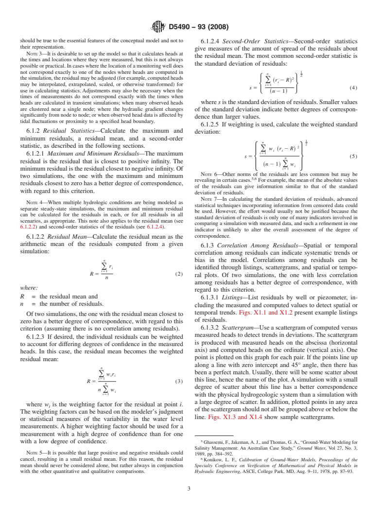 ASTM D5490-93(2008) - Standard Guide for Comparing Groundwater Flow Model Simulations to Site-Specific Information