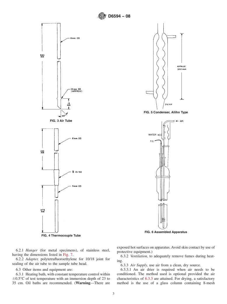 ASTM D6594-08 - Standard Test Method for Evaluation of Corrosiveness of Diesel Engine Oil at 135&#176;C