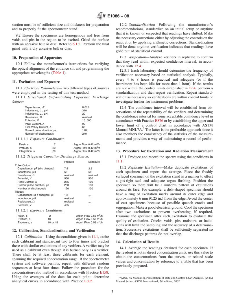 ASTM E1086-08 - Standard Test Method for Optical Emission Vacuum Spectrometric Analysis of Stainless Steel by the Point-to-Plane Excitation Technique