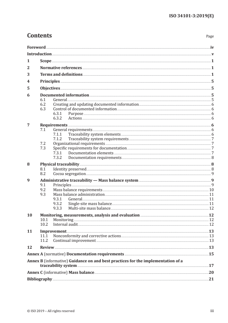 ISO 34101-3:2019 - Sustainable and traceable cocoa — Part 3: Requirements for traceability
Released:5/6/2019