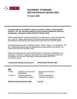 SIST EN 61010-031:2015/A1:2022 SIST EN 61010-031:2015/A1:2022 - Page 1 preview