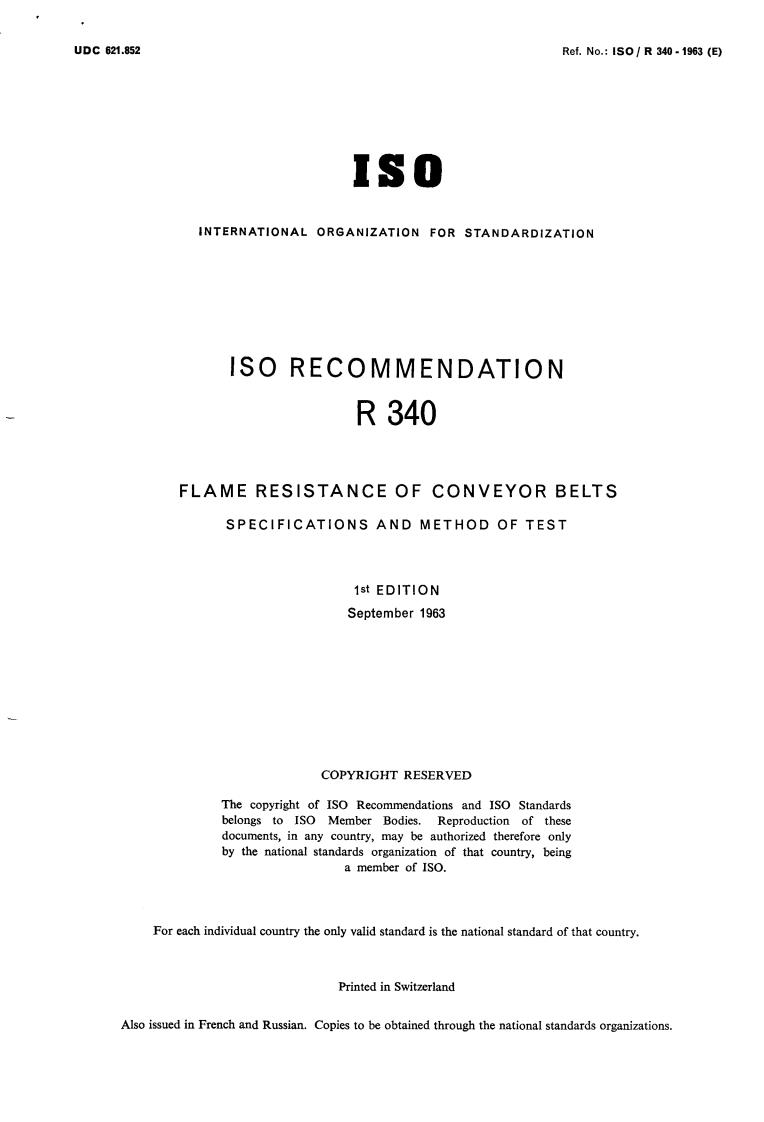 ISO/R 340:1963 - Title missing - Legacy paper document
Released:1/1/1963