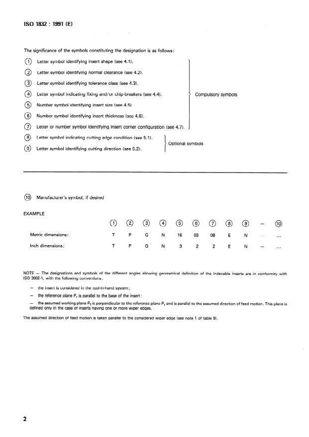 ISO 1832:1991 ISO 1832:1991 - Indexable inserts for cutting tools -- Designation - Page 4 preview
