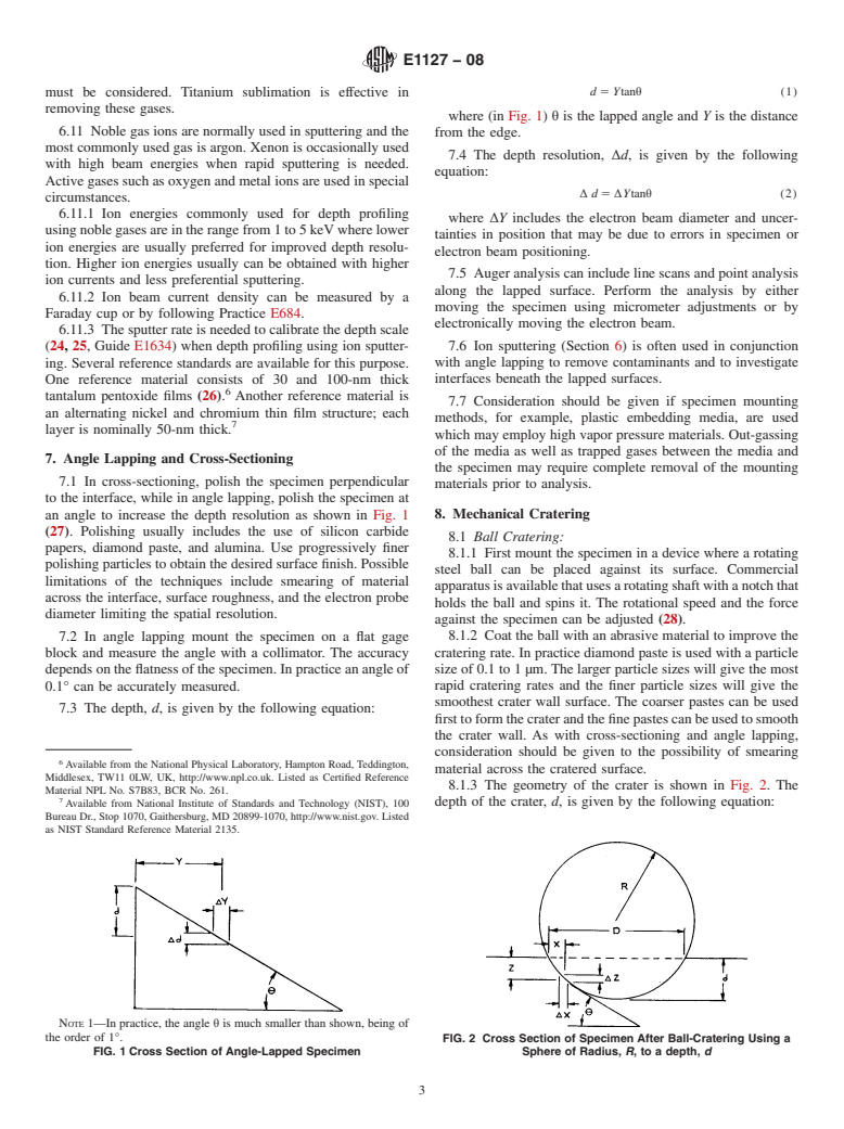 ASTM E1127-08 - Standard Guide for Depth Profiling in Auger Electron Spectroscopy