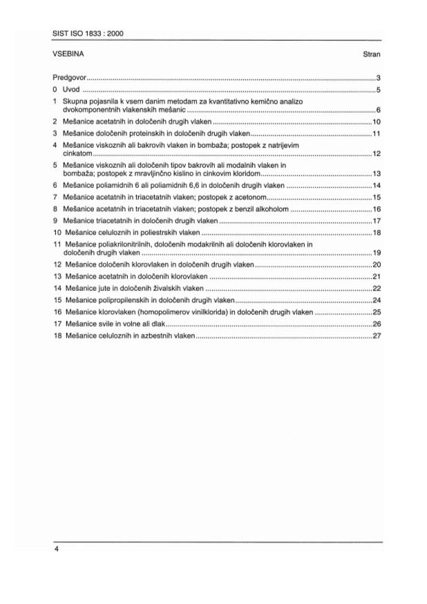 ISO 1833:1977 ISO 1833:2000 - vključuje ISO 1833:1977/Amd 1:1980 - Page 4 preview