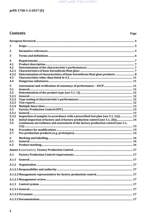 prEN 1748-1-2 prEN 1748-1-2:2017 - Page 4 preview