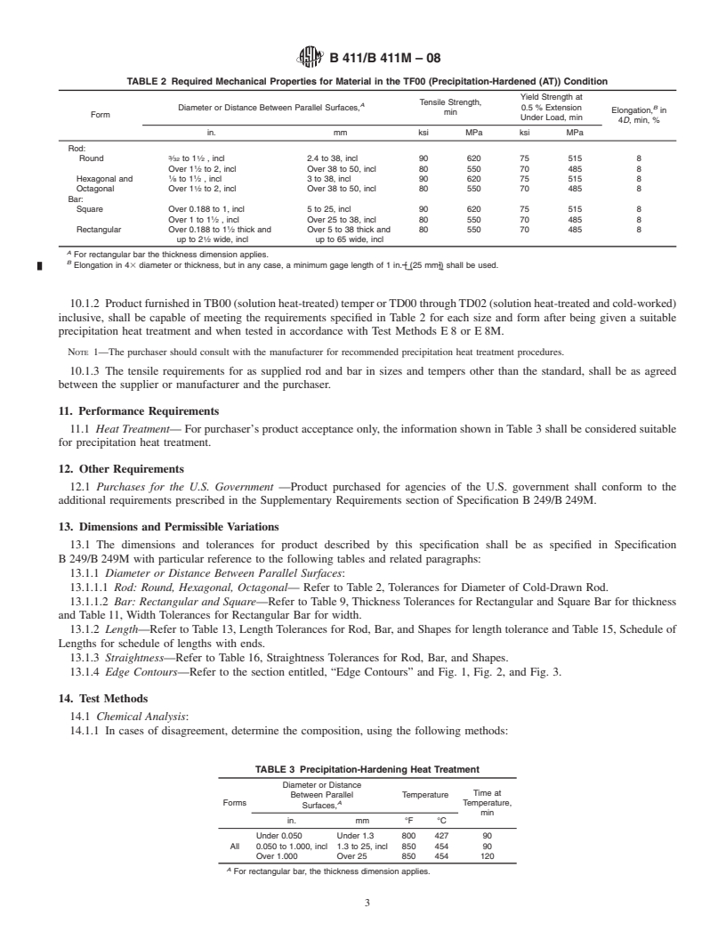 REDLINE ASTM B411/B411M-08 - Standard Specification for Copper-Nickel-Silicon Alloy Rod and Bar