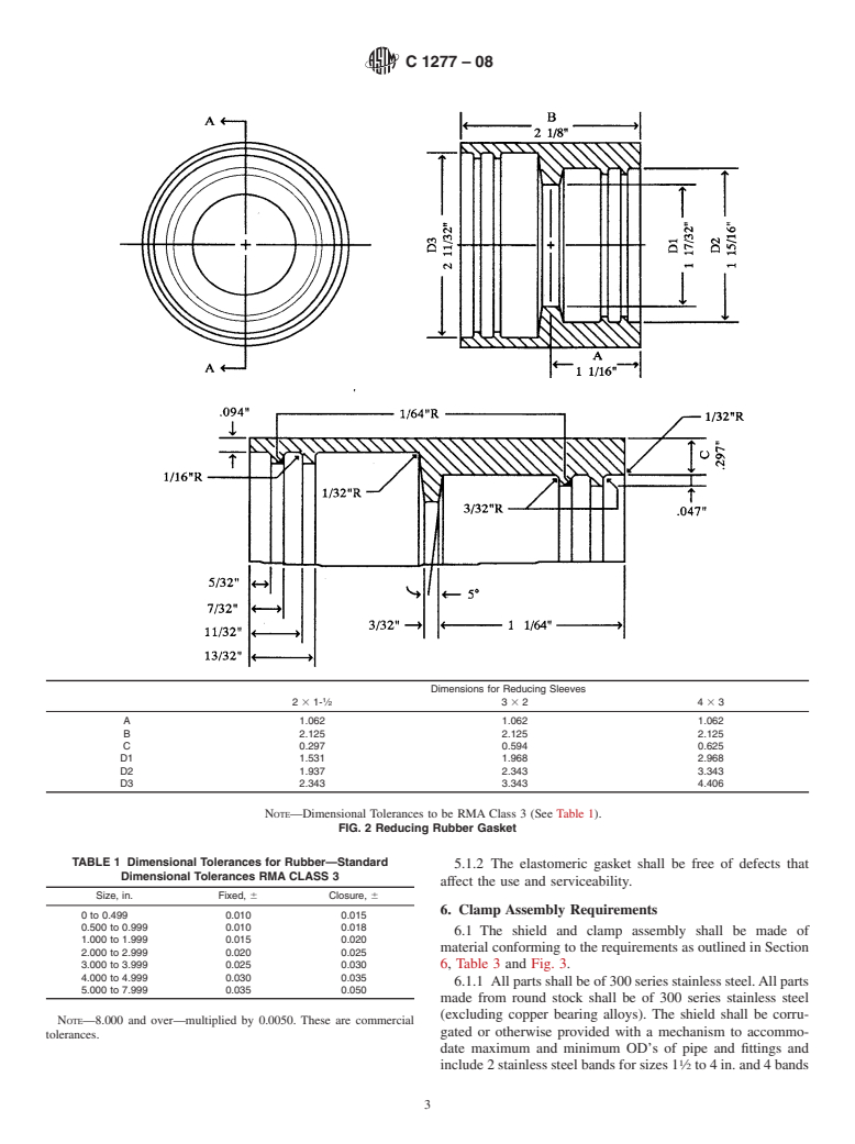 ASTM C1277-08 - Standard Specification for Shielded Couplings Joining Hubless Cast Iron Soil Pipe and Fittings