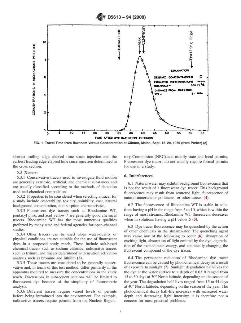 ASTM D5613-94(2008) - Standard Test Method for Open-Channel Measurement of Time of Travel Using Dye Tracers