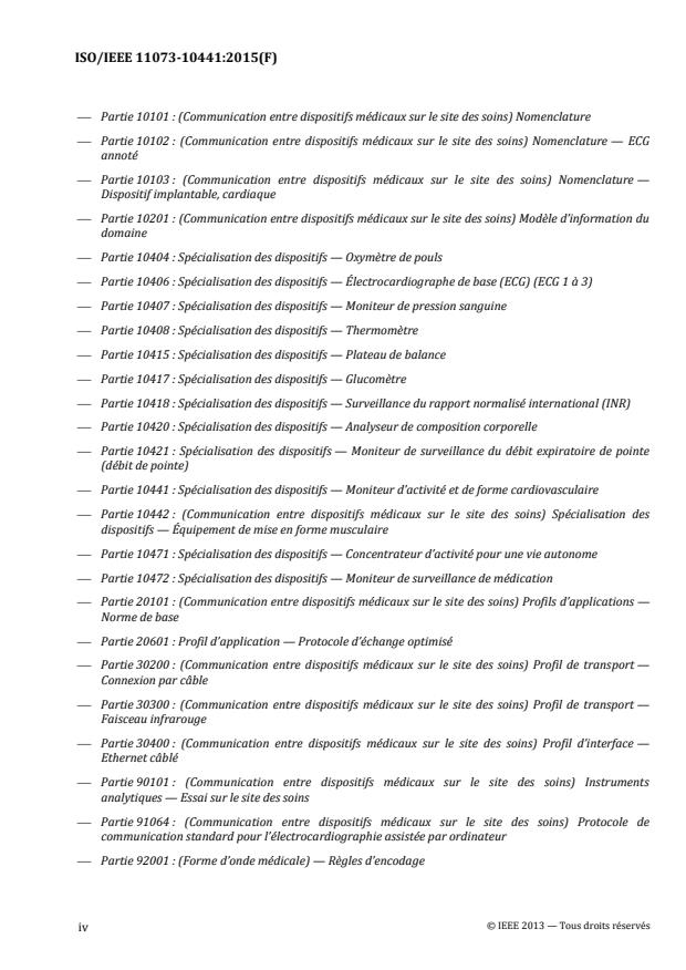 ISO/IEEE 11073-10441:2015 ISO/IEEE 11073-10441:2015 - Informatique de santé -- Communication entre dispositifs de santé personnels - Page 4 preview