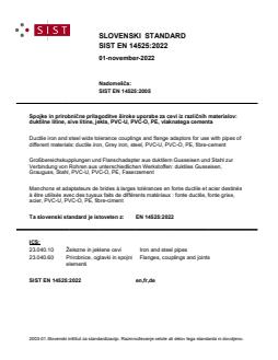 EN 14525:2022 - Page 1 preview