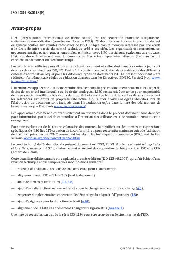 ISO 4254-8:2018 ISO 4254-8:2018 - Matériel agricole -- Sécurité - Page 4 preview