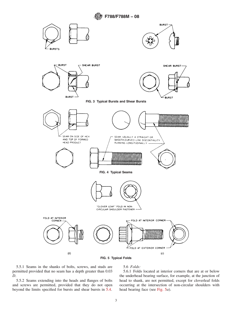 ASTM F788/F788M-08 - Standard Specification for Surface Discontinuities of Bolts, Screws, and Studs, Inch and Metric Series