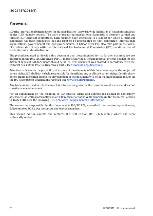 ISO 23747:2015 ISO 23747:2015 - Anaesthetic and respiratory equipment -- Peak expiratory flow meters for the assessment of pulmonary function in spontaneously breathing humans - Page 4 preview