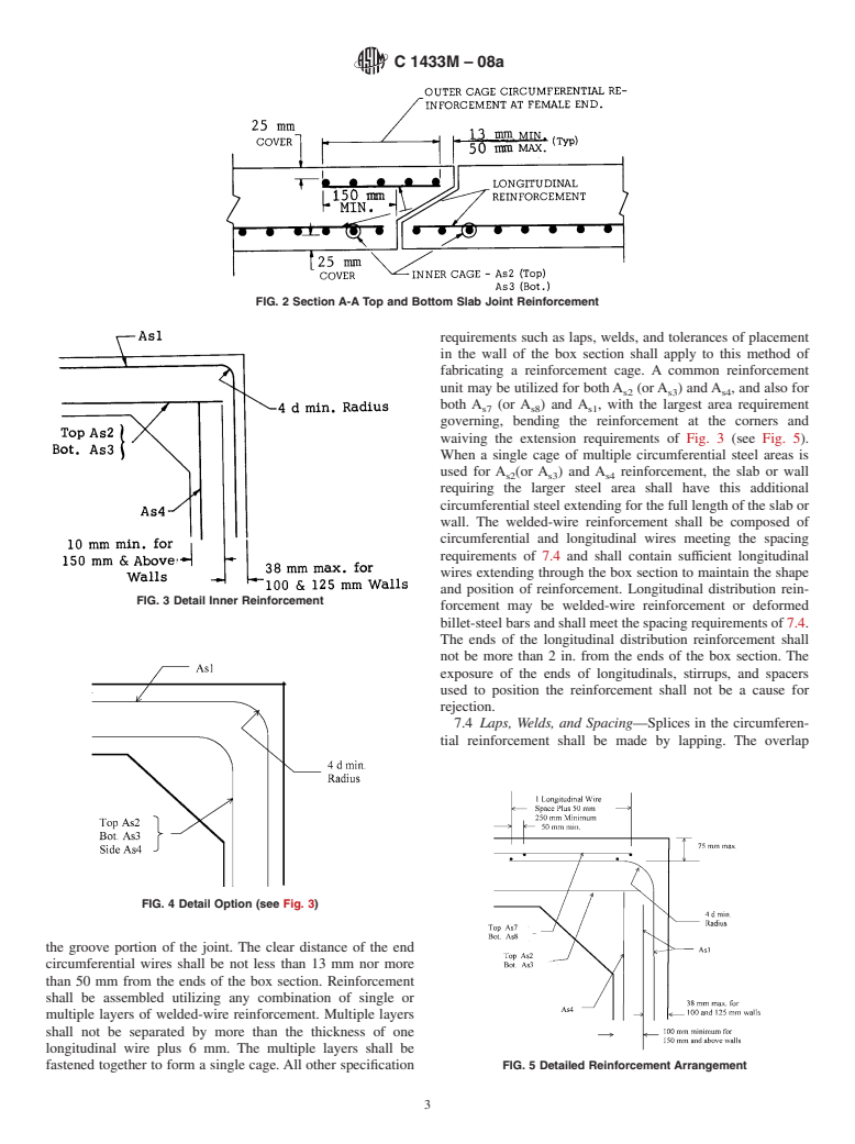 ASTM C1433M-08a - Standard Specification for Precast Reinforced Concrete Monolithic Box Sections for Culverts, Storm Drains, and Sewers (Metric)