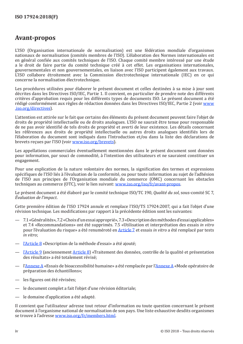 ISO 17924:2018 ISO 17924:2018 - Qualité du sol — Évaluation de l'exposition humaine par ingestion de sol et de matériaux du sol — Mode opératoire pour l'estimation de la bioaccessibilité/biodisponibilité pour l'homme de métaux dans le sol
Released:9/3/2021 - Page 4 preview