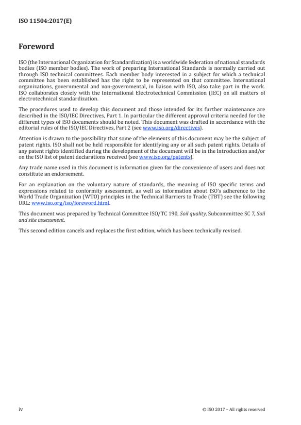 ISO 11504:2017 ISO 11504:2017 - Soil quality -- Assessment of impact from soil contaminated with petroleum hydrocarbons - Page 4 preview