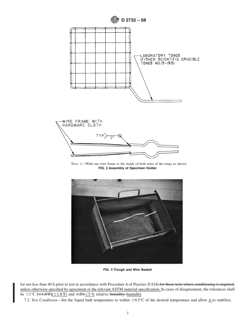 REDLINE ASTM D2732-08 - Standard Test Method for Unrestrained Linear Thermal Shrinkage of Plastic Film and Sheeting
