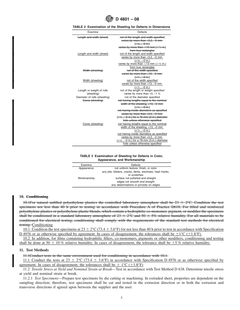 REDLINE ASTM D4801-08 - Standard Specification for Polyethylene Sheeting in Thickness of 0.25 mm [0.010 in.] and Greater