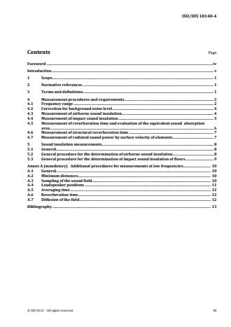 ISO/FDIS 10140-4 - Acoustics -- Laboratory measurement of sound insulation of building elements