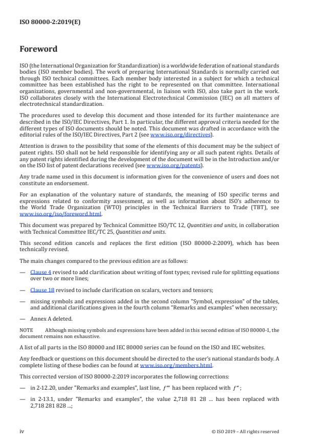 ISO 80000-2:2019 ISO 80000-2:2019 - Quantities and units - Page 4 preview