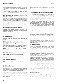 ISO 1841-1:1996 - Viande et produits à base de viande — Détermination de la teneur en chlorures — Partie 1: Méthode de Volhard
Released:6/27/1996 - Page 4 preview