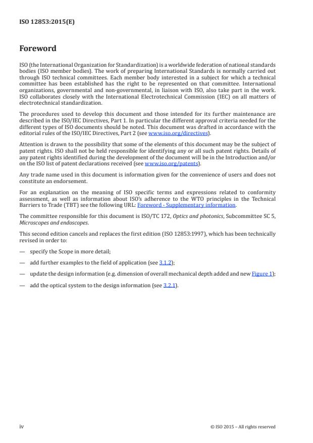 ISO 12853:2015 ISO 12853:2015 - Microscopes -- Information provided to the user - Page 4 preview