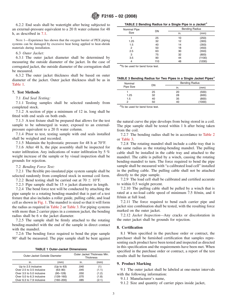 ASTM F2165-02(2008) - Standard Specification for Flexible Pre-Insulated Piping