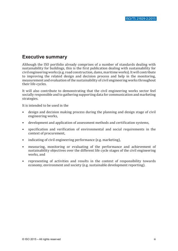 ISO/TS 21929-2:2015 - Sustainability in building construction -- Sustainability indicators