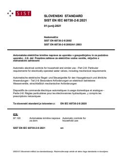 EN IEC 60730-2-8:2021 - Page 1 preview
