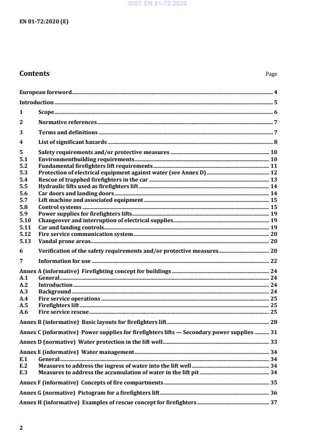 SIST EN 81-72:2020 SIST EN 81-72:2020 - Page 4 preview