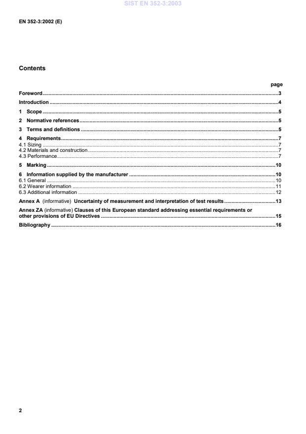 EN 352-3:2002 EN 352-3:2003 - Page 4 preview
