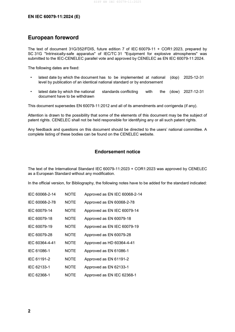 SIST EN IEC 60079-11:2025 SIST EN IEC 60079-11:2025 - BARVE - Page 4 preview